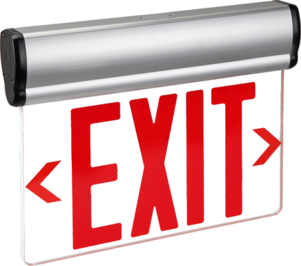 Safenor LED Exit Sign Aluminium Housing Single Face Red